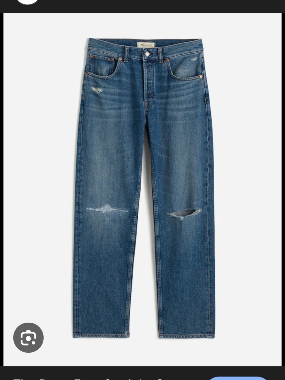 Madewell Dean Easy Fit Straight Crop Jean 27